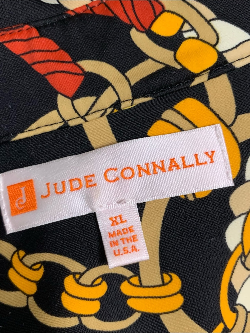 Jude Connally Hadley Top Women XL Ribbons Chains Equestrian Popover Jude Cloth - Picture 14 of 16